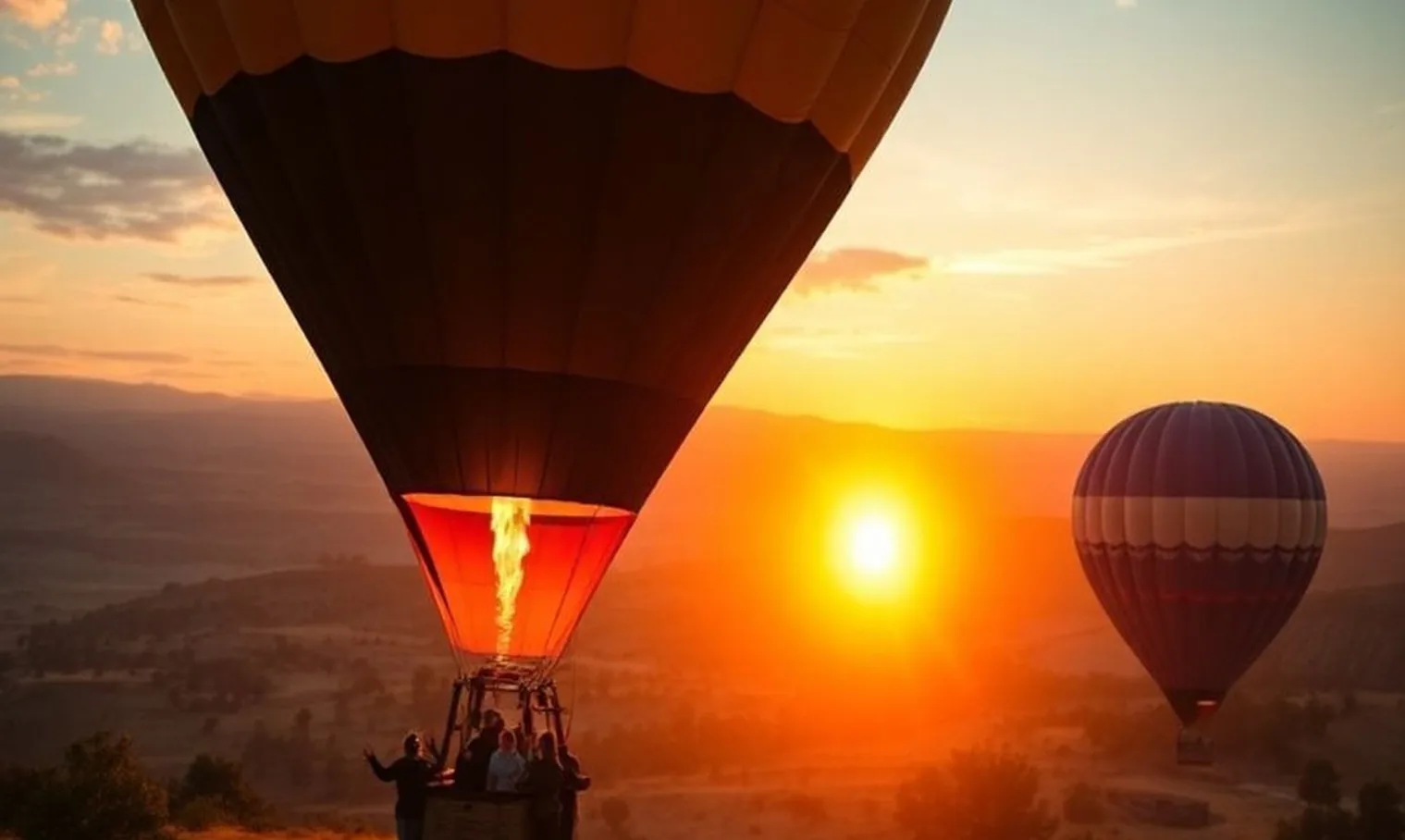 Luxury sunrise balloon adventure